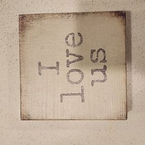 I Love Us Decorative Wood Wall Decor Plaque